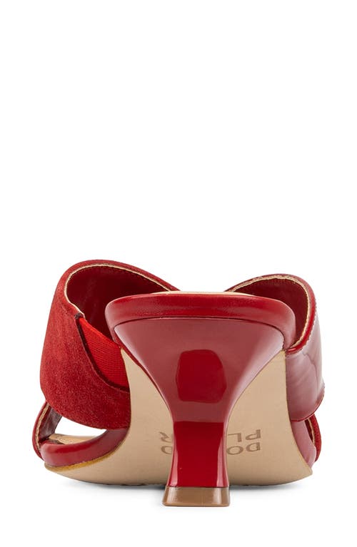 Donald Pliner Mule Kitten Heel Sandal In Red
