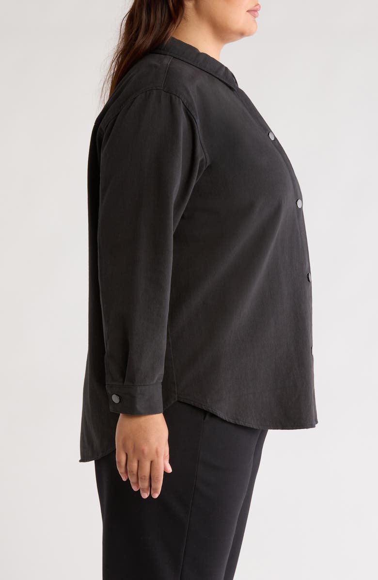Eileen Fisher Classic Collar Organic Cotton Shirt Jacket, Alternate, color, 