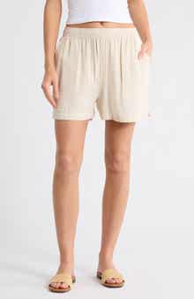 Caslon® Cotton Gauze Shorts