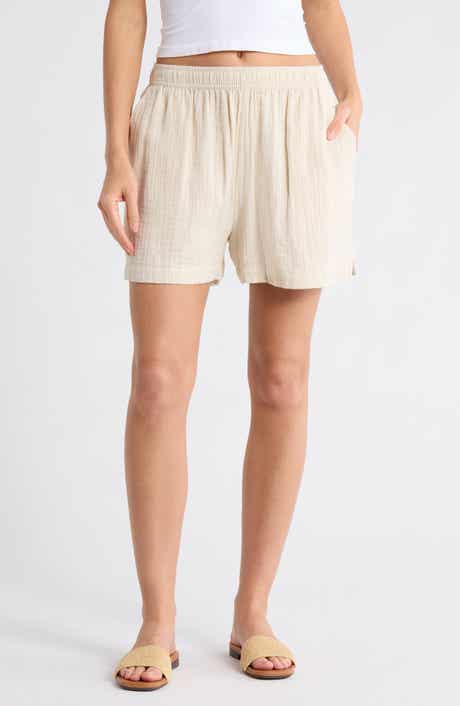 Caslon® Cotton Gauze Shorts