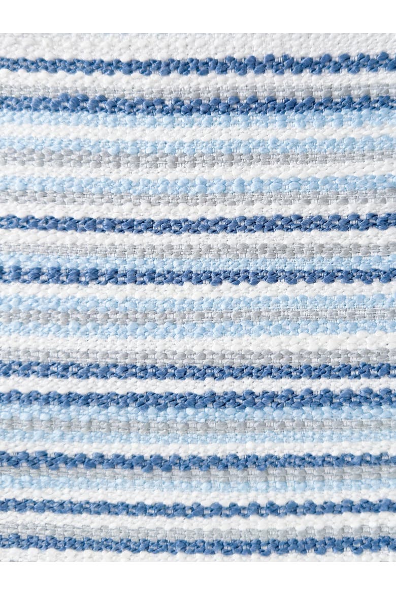 Yacht Stripe Indoor Outdoor Pillow, Alternate, color, Blue