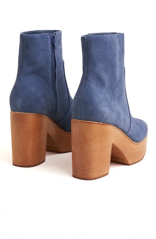 Charlotte Stone Paz Platform Clog Boot In Blue