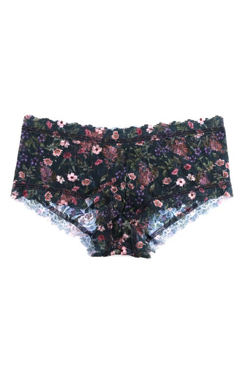 Hanky Panky Print Signature Lace Boyshorts In Blue