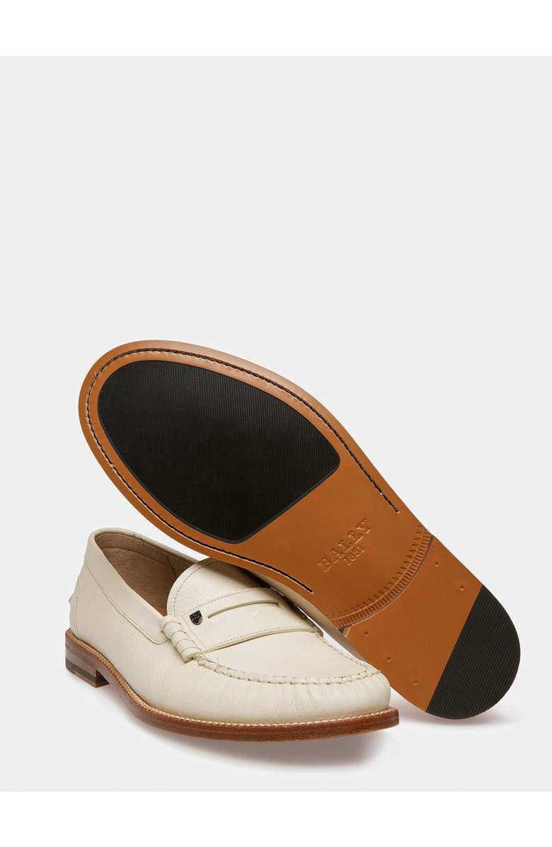 Bally Ron Leather Moccasins, Alternate, color, White