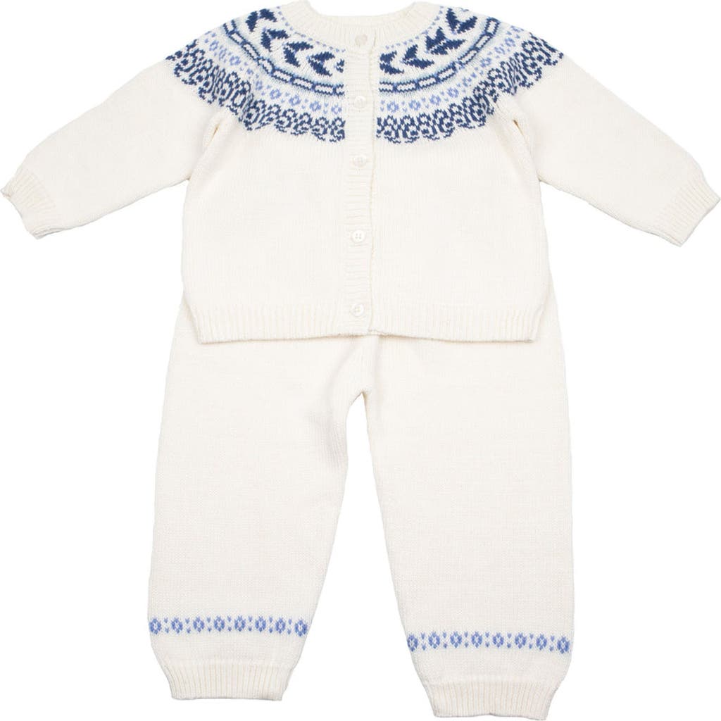 Cuclie Babies' Fair Isle Pant Set For Toddler In White