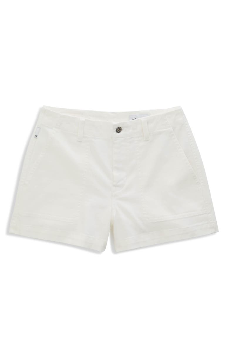 AG Analeigh High Waist Workwear Twill Shorts, Alternate, color, Powder