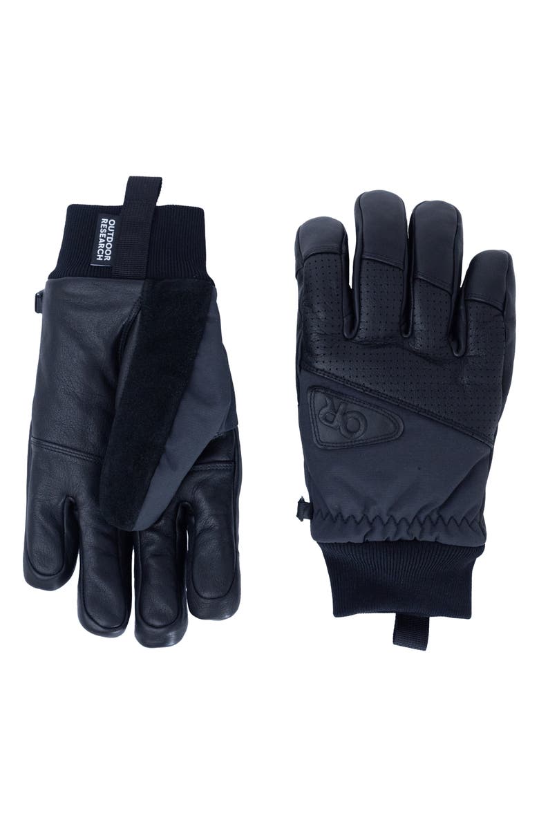 Outdoor Research Snowcrew Insulated Waterproof Gloves, Main, color, Black