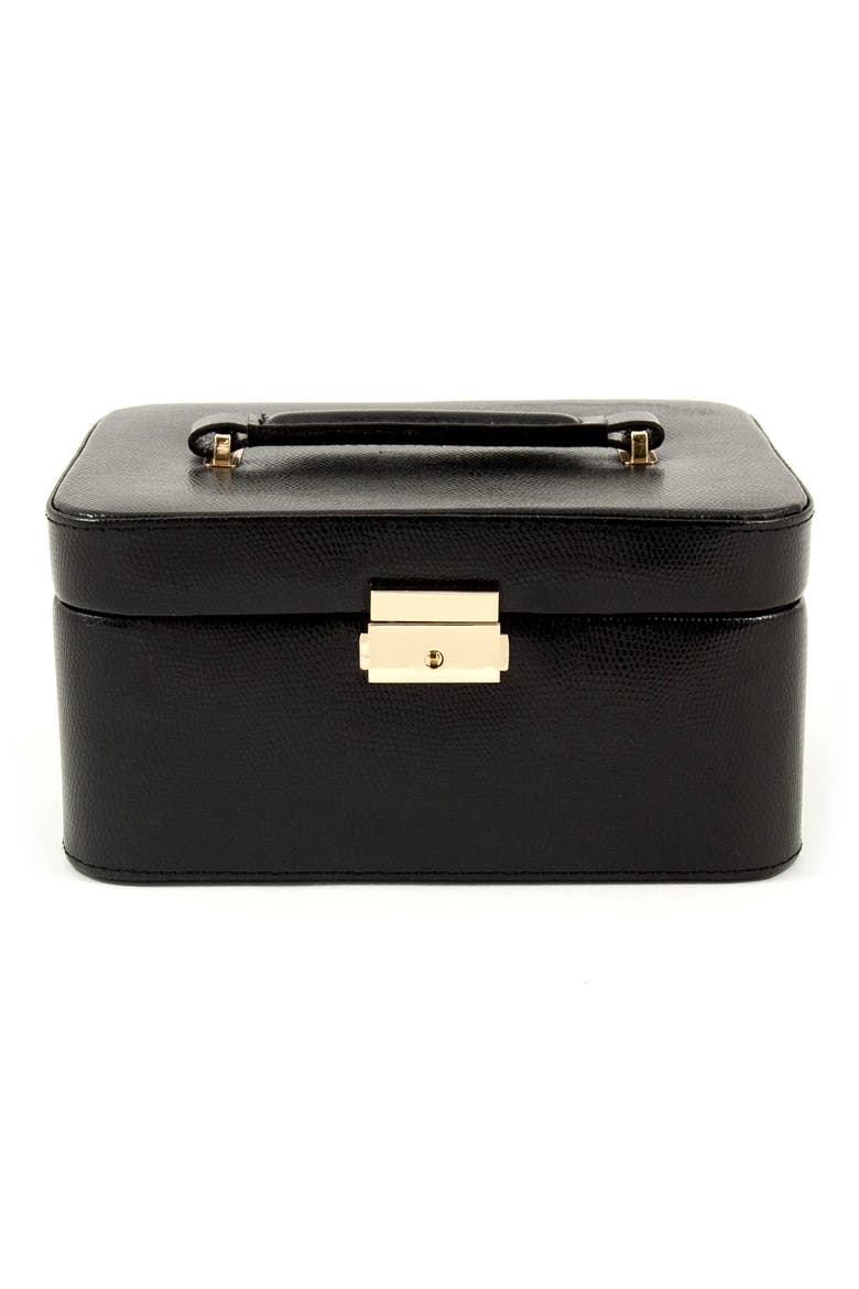 Leather Jewelry Box, Alternate, color, BLACK