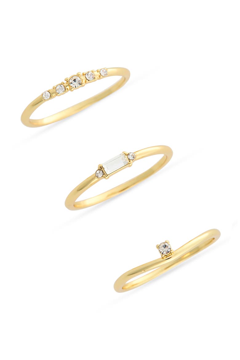3-Piece Stackable Ring Set, Main, color, GOLD