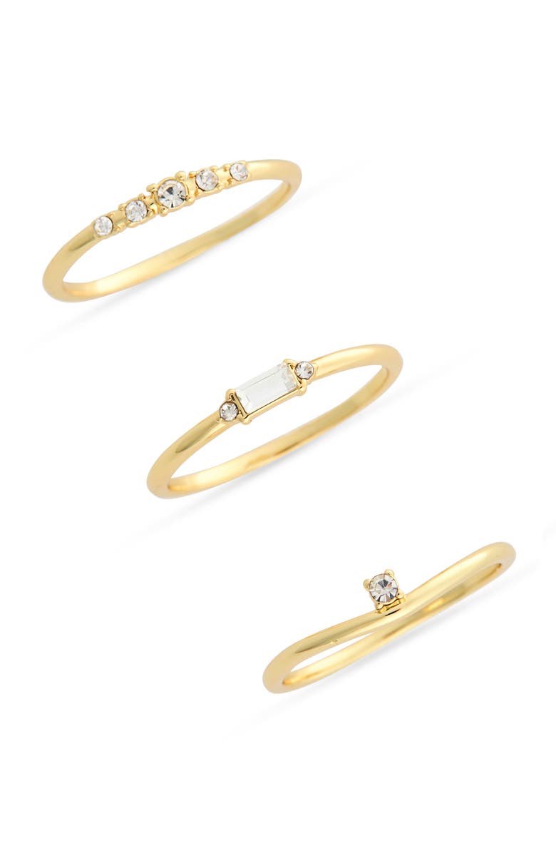 Covet 3-Piece Stackable Ring Set, Main, color, Gold