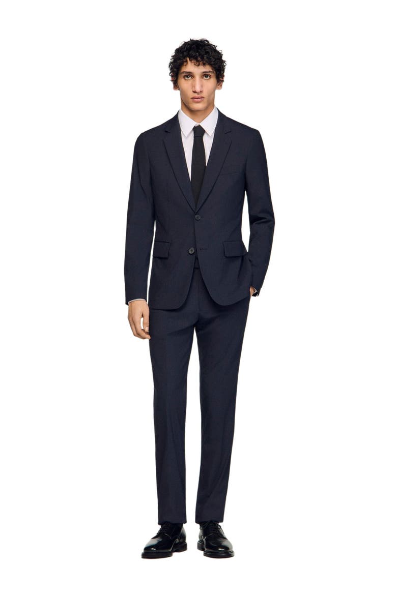 Wool suit jacket, Alternate, color, Navy blue