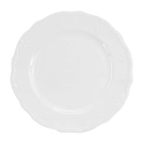 Elama Henryi 6 Piece 10.6 Inch Porcelain Dinner Plate Set In White