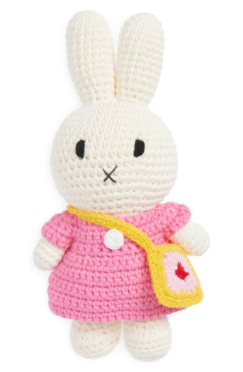 Miffy & Her Pink Dress & Yellow Bag Crocheted Stuffed Animal