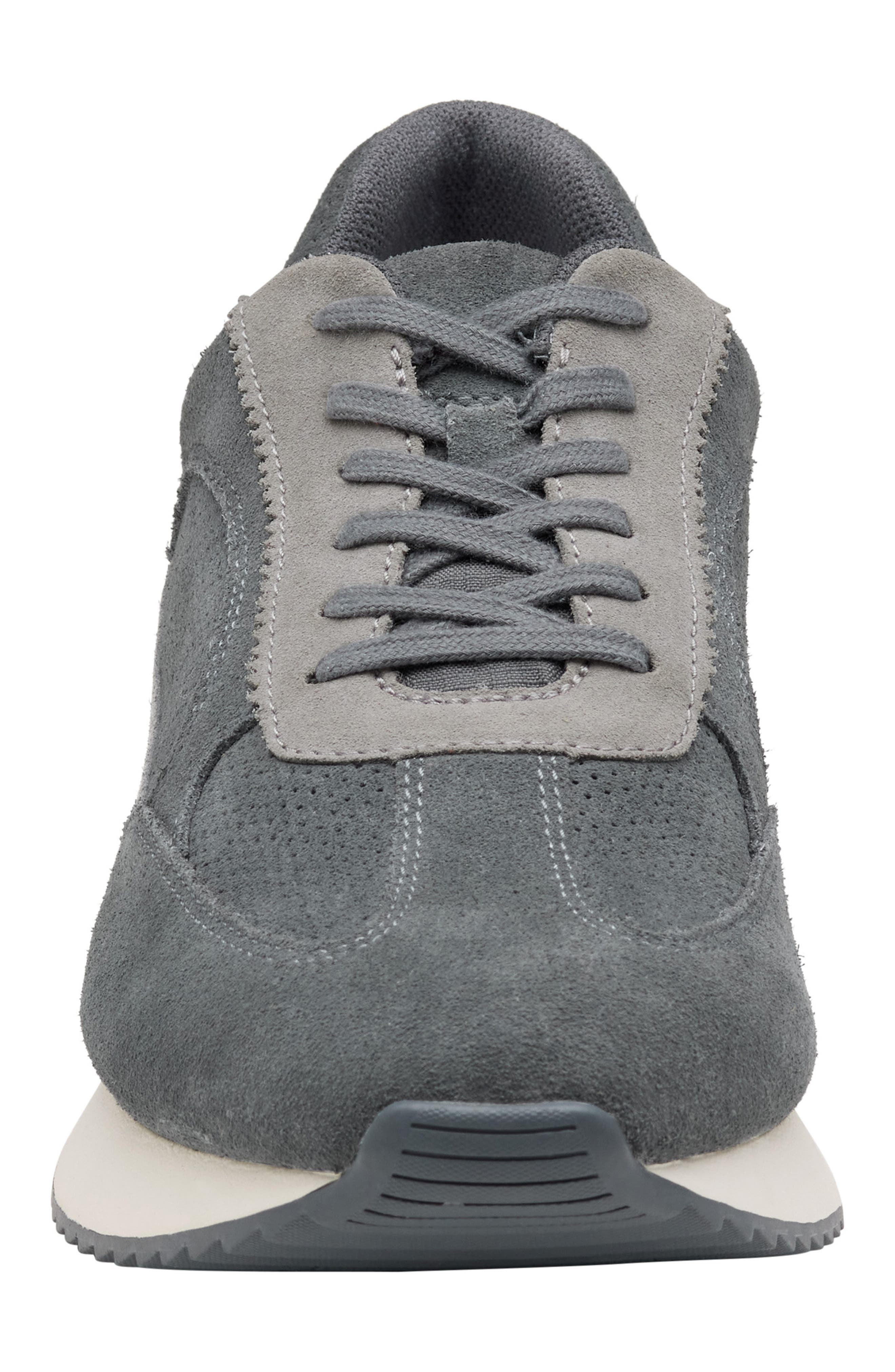 Johnston & Murphy Chase Perforated Sneaker, Alternate, color, Gray Suede