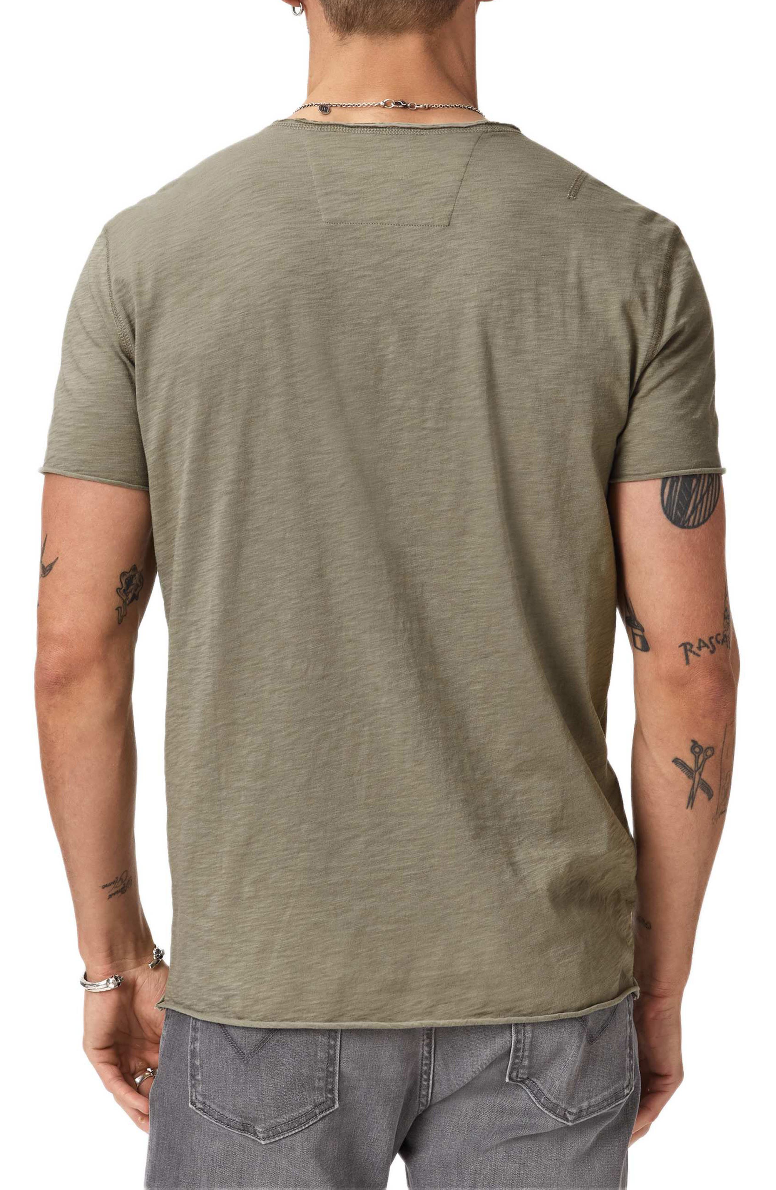 Raw Edge Shoulder Detail Graphic T-Shirt - image 2