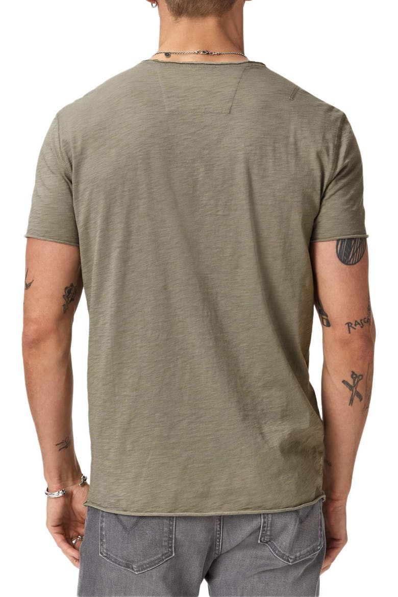Raw Edge Shoulder Detail Graphic T-Shirt, Alternate, color, LIGHT OLIVE