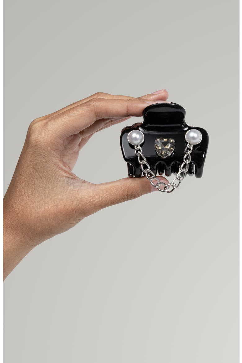 KitschPop™ Charms & Cloud Hair Clip 7-Piece Set, Alternate, color, BLACK