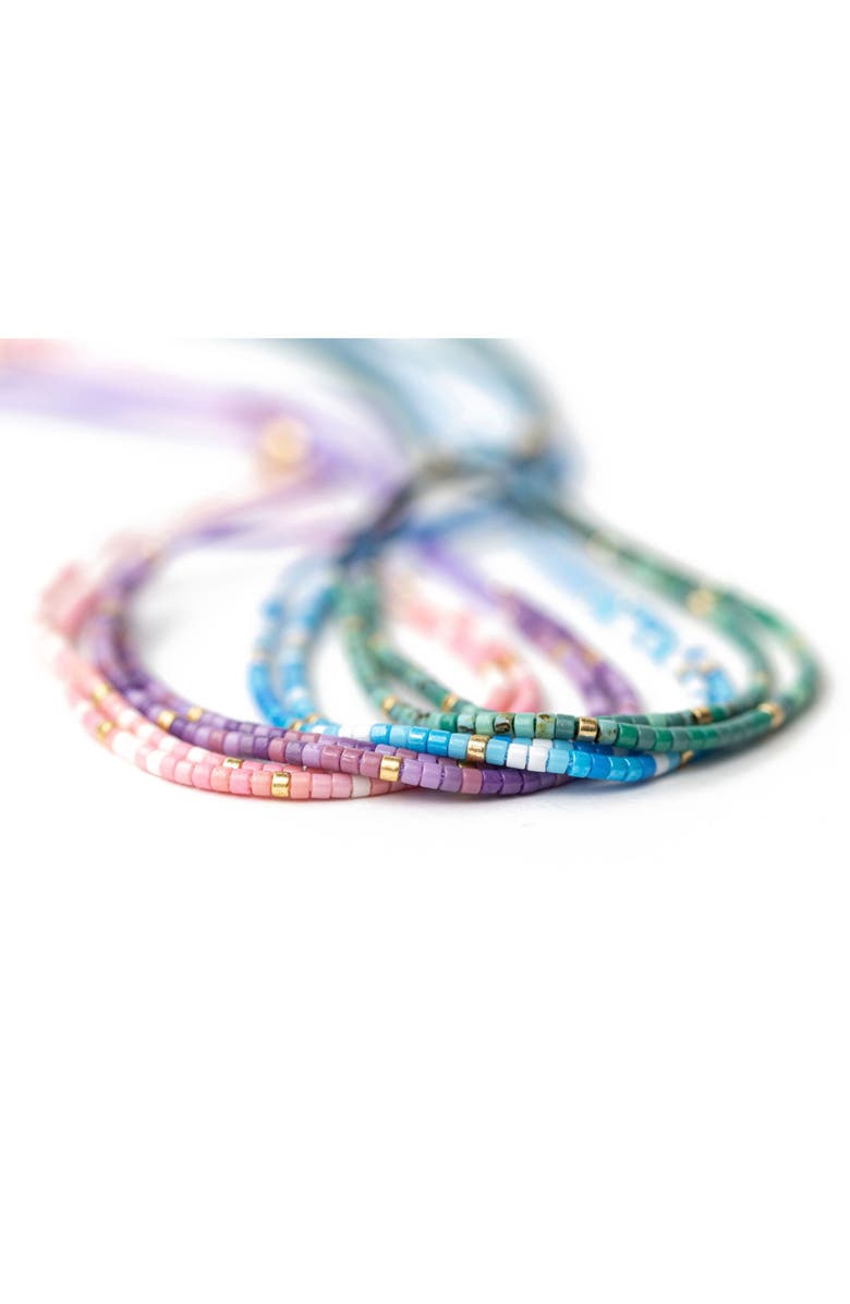 Emerson & Oliver Beaded Friendship Bracelet, Alternate, color, Blue