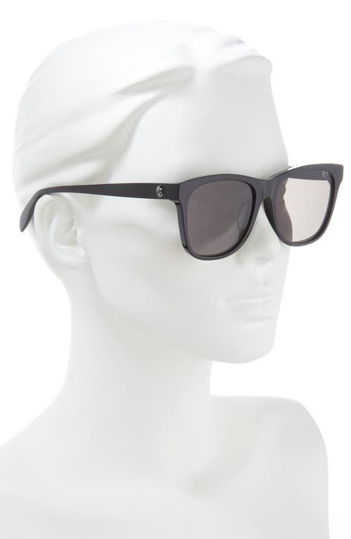 Alexander Mcqueen Mcqueen 56mm Square Sunglasses In Black Black Grey