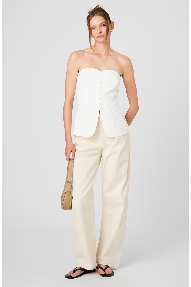 Harry Strapless Top, Alternate, color, SUMMER WHITE