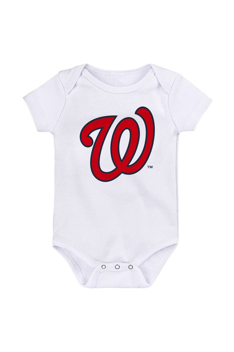 Newborn & Infant Navy/Red/White Washington Nationals Minor League Player Three-Pack Bodysuit Set, Alternate, color, Navy