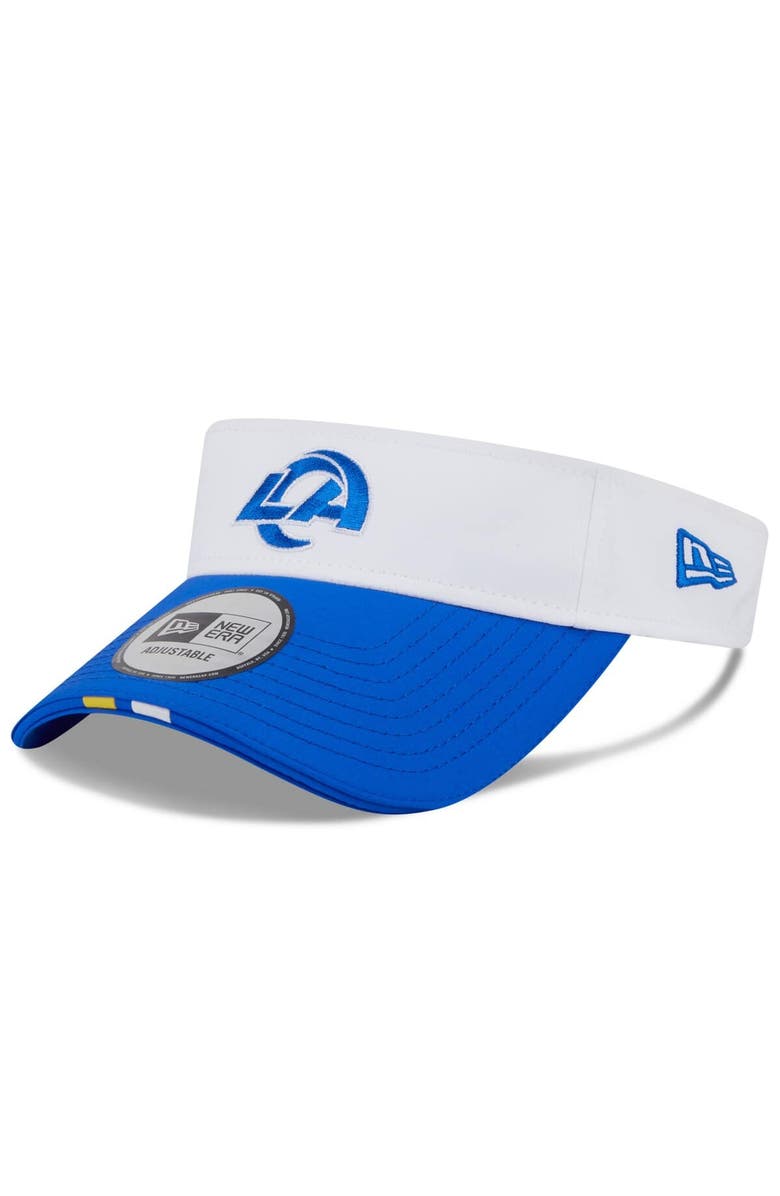New Era Men's New Era White/Royal Los Angeles Rams 2025 NFL Training Camp Adjustable Visor, Main, color, White