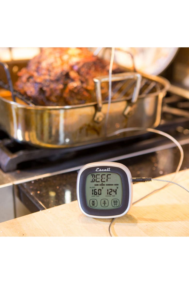 Touch Screen Thermometer and Timer, Alternate, color, Black