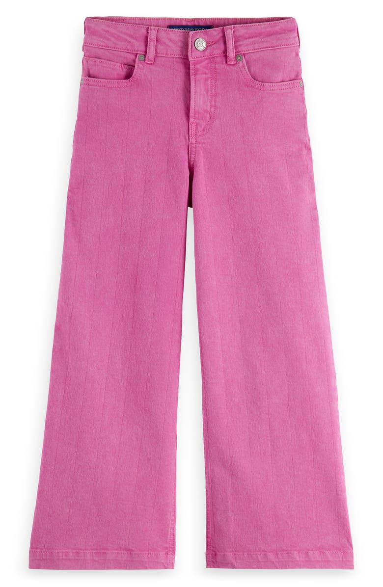 Scotch & Soda Kids' The Wave Wide Leg Jeans, Main, color, Fuchsia Red