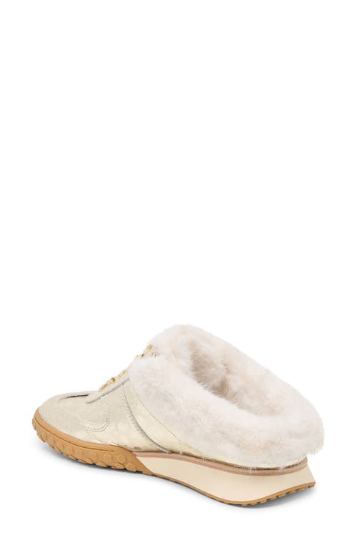 Dolce Vita Izzey Faux Fur Sneaker In Silver