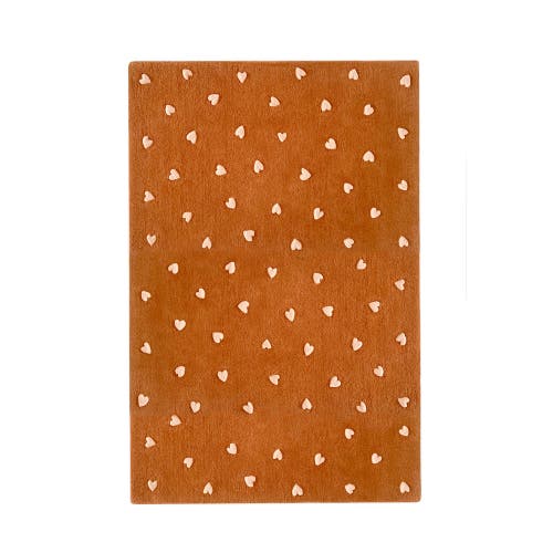 Maison Deux Hearts Rug In Brown
