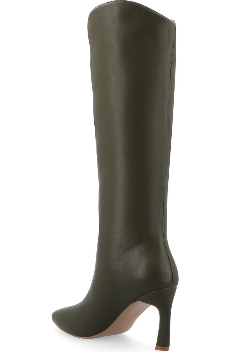 Journee Collection Rehela Pointed Toe Boot, Alternate, color, Olive