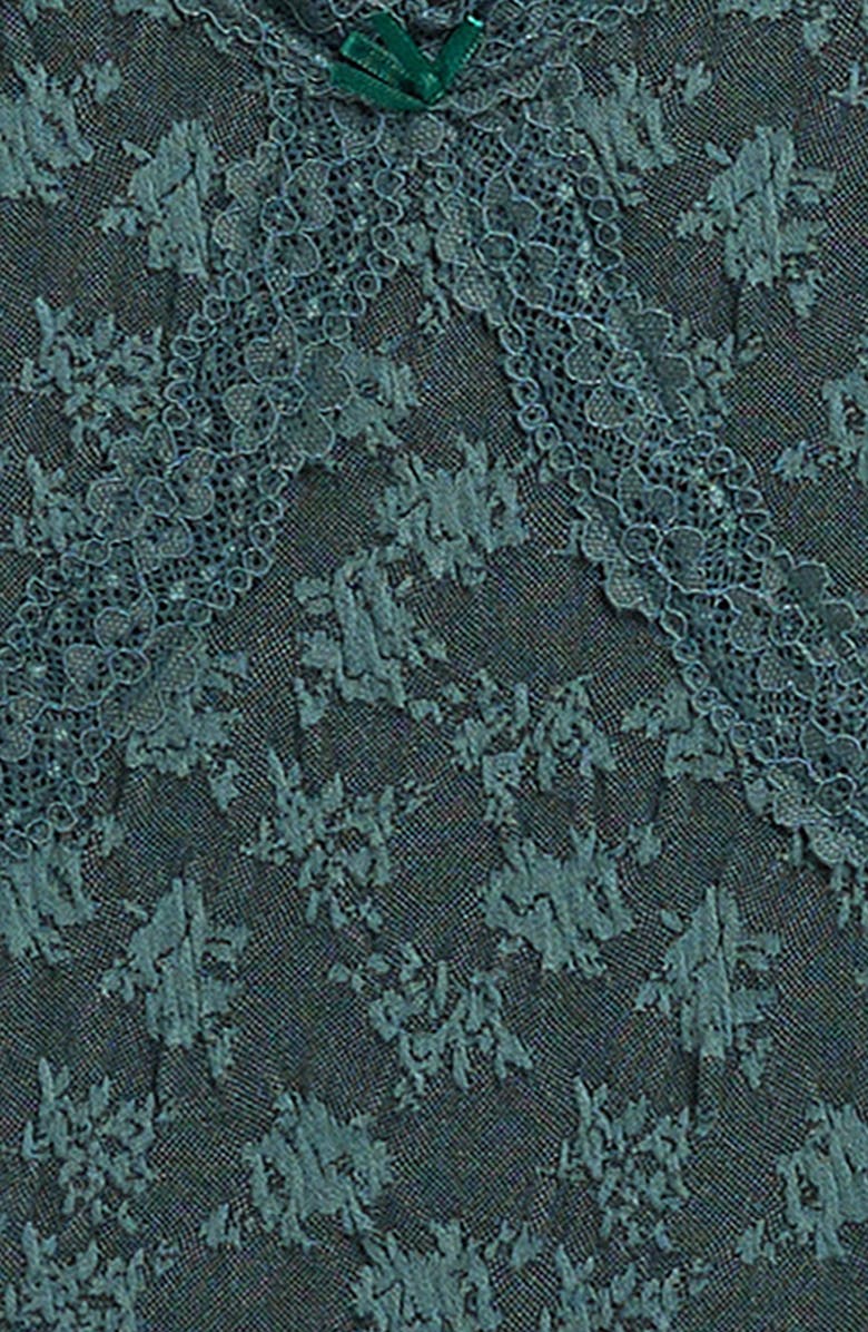 Walking on Sunshine Kids' Seamless Lace Trim T-Shirt, Alternate, color, Hunter