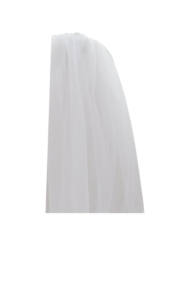 Fingertip Wedding Veil, Alternate, color, White