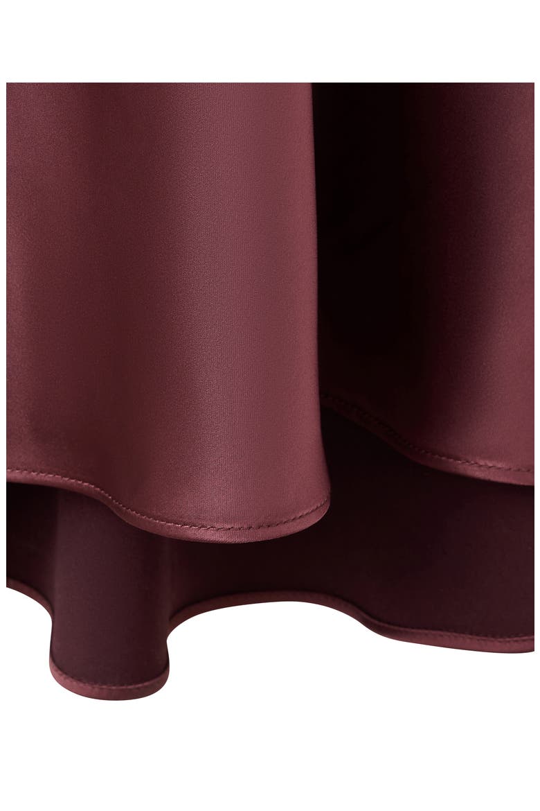 Lace Trim Satin Slipdress, Alternate, color, MAROON