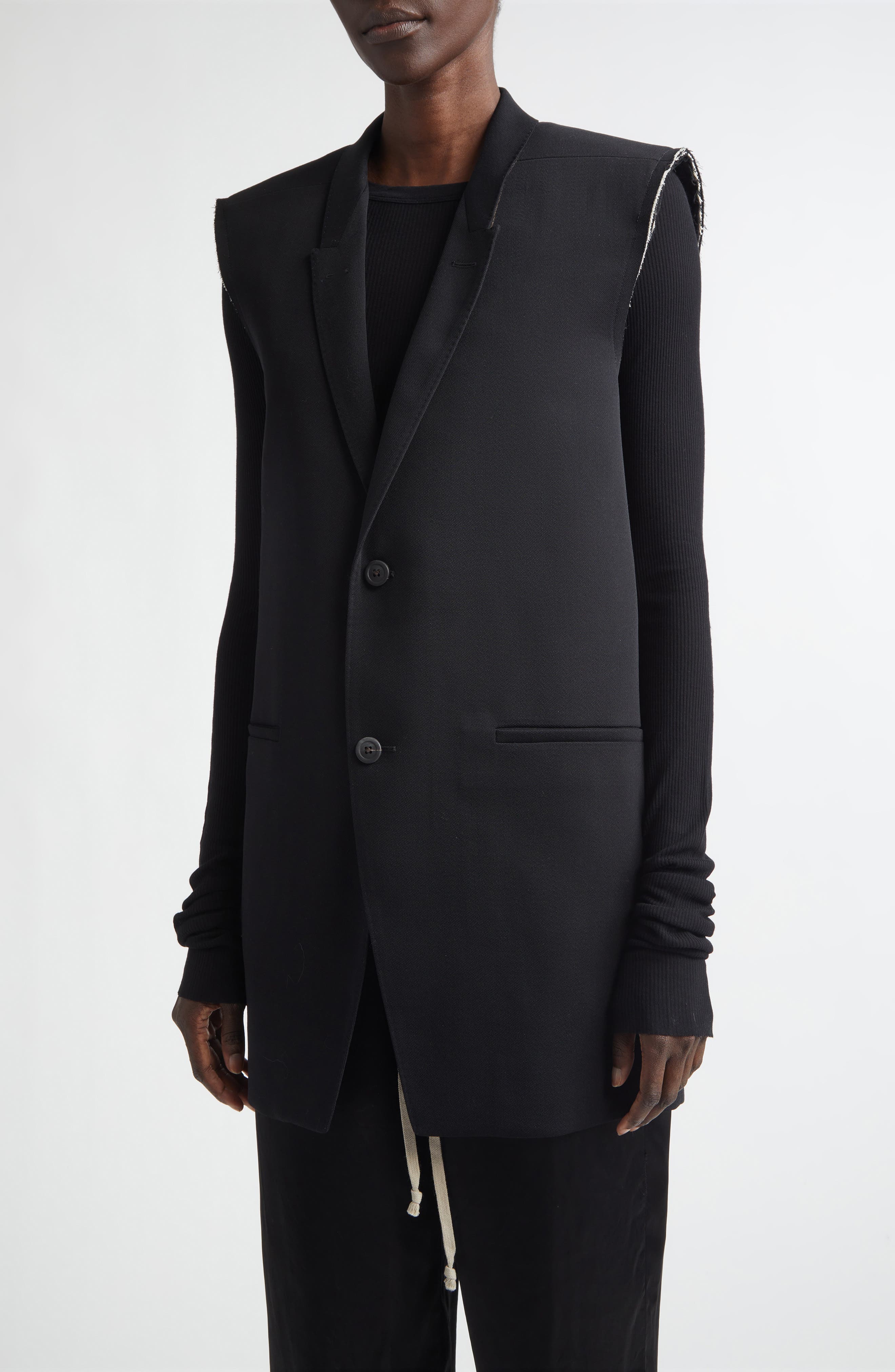 Raw Edge Wool Vest