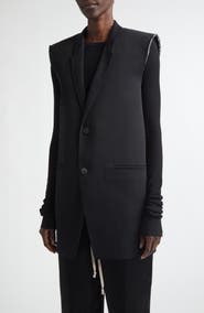 Rick Owens Raw Edge Wool Vest