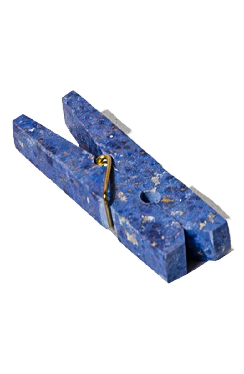 DAR PROYECTOS Decorative Gemstone Laundry Clip, Main, color, Dumortierite Blue