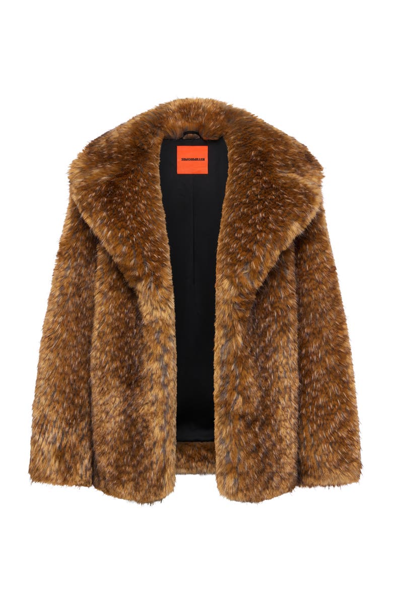 SIMONMILLER Knox Faux Fur Coat, Main, color, Tawny