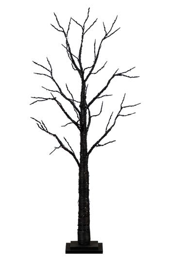 Nearly Natural 4ft Prelit Halloween Twig Tree In Black