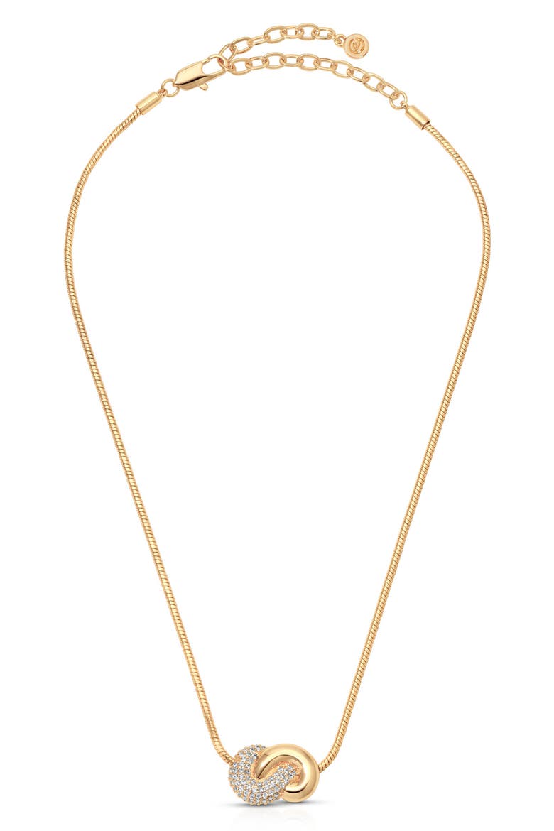 Love Me Knot Pendant Necklace, Alternate, color, GOLD