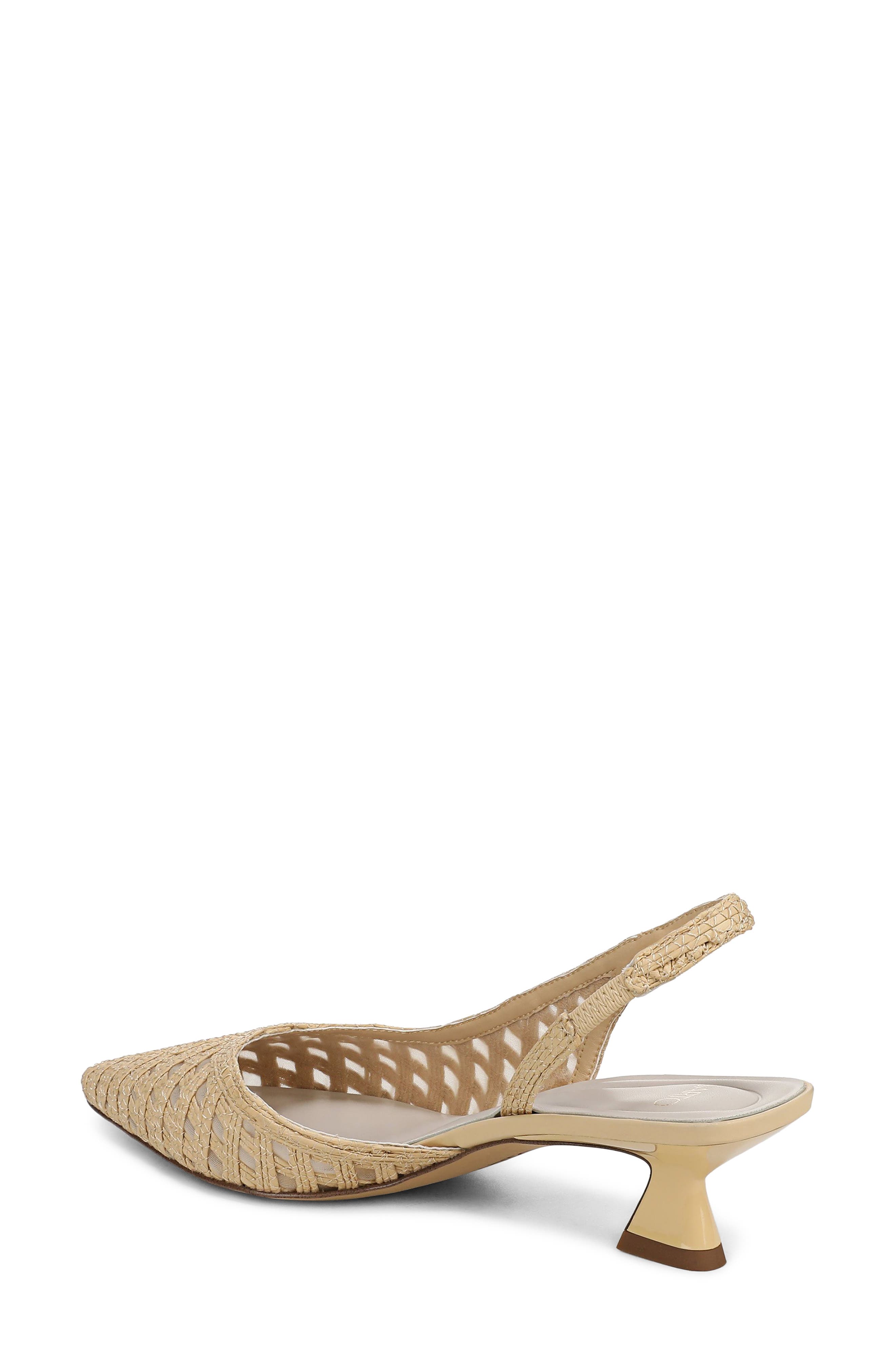 Franco Sarto Devin Slingback Half d'Orsay Kitten Heel Pump, Alternate, color, Natural