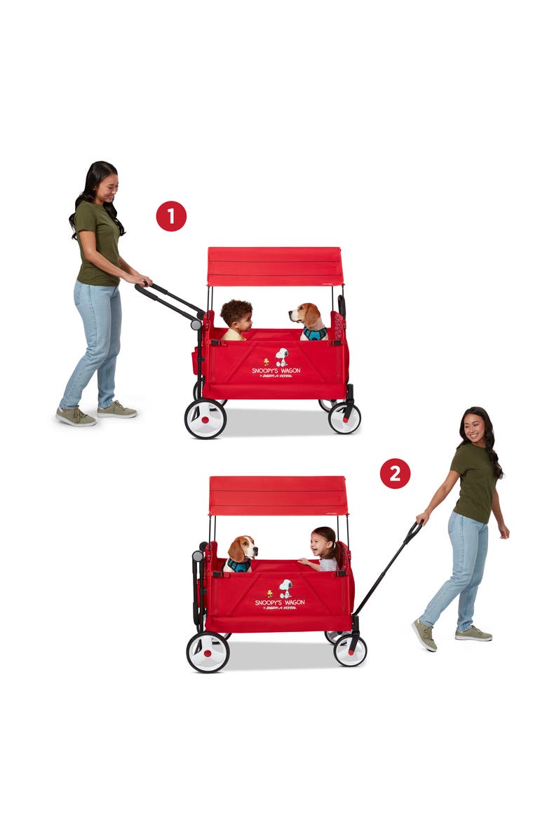 Radio Flyer Snoopy's Wagon, Alternate, color, Red