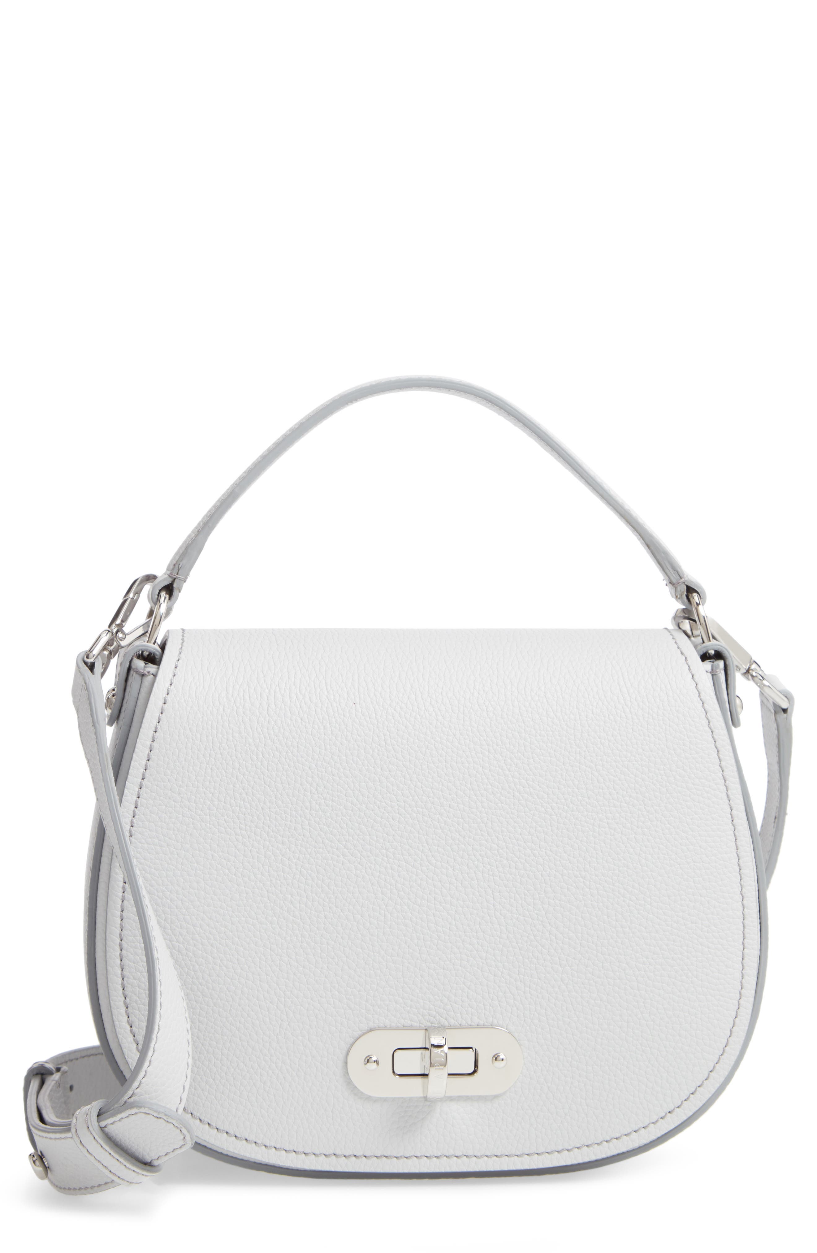 Serapian Milano Mini Luna Leather Top Handle Bag, Main, color, 