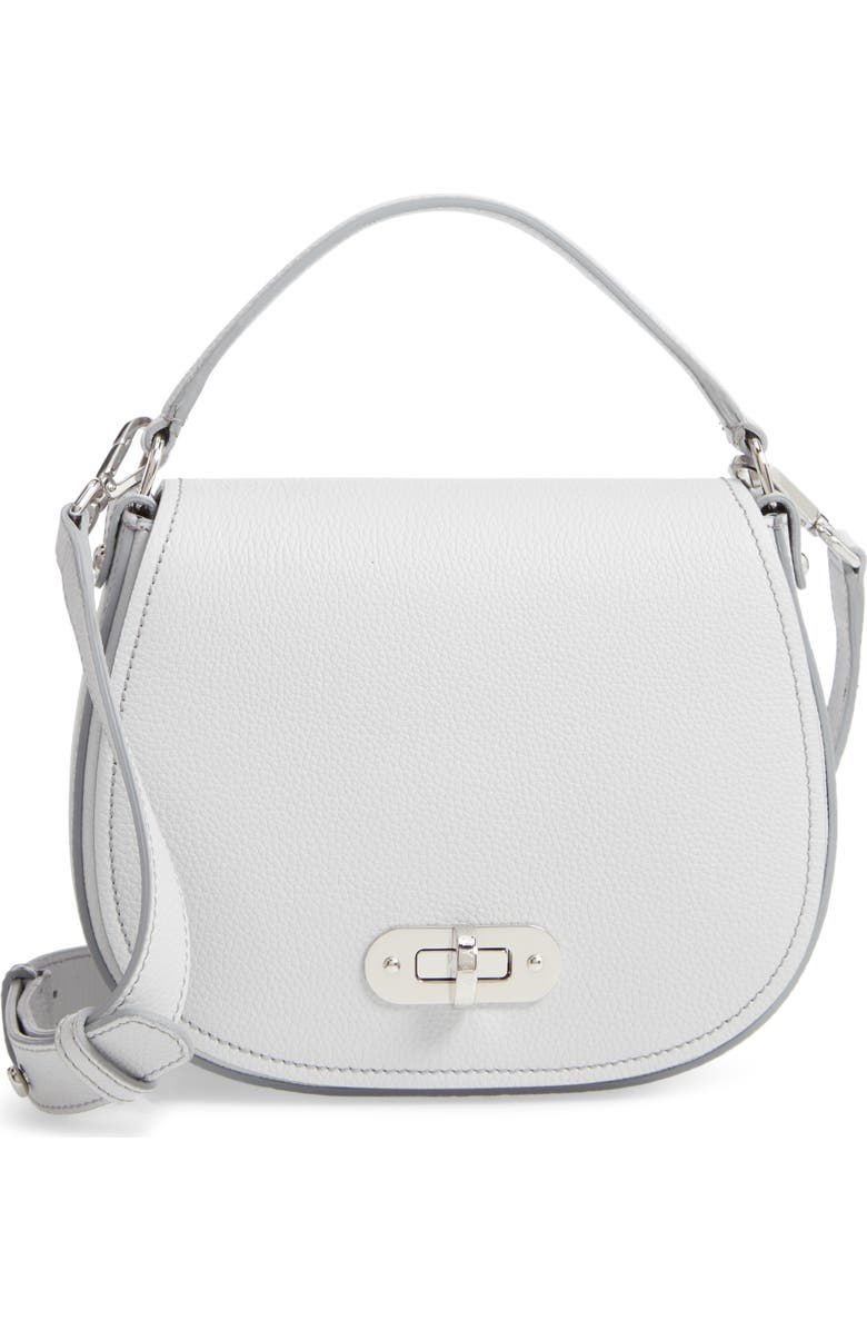Serapian Milano Mini Luna Leather Top Handle Bag, Main, color,
