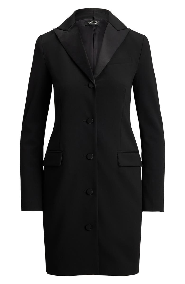 Lauren Ralph Lauren Long Sleeve Blazer Dress, Alternate, color, Black