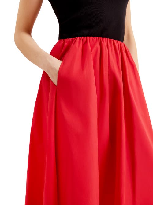 Ro&zo Womens Red Elasticated-waist Relaxed-fit Cotton-poplin Maxi Skirt In Red