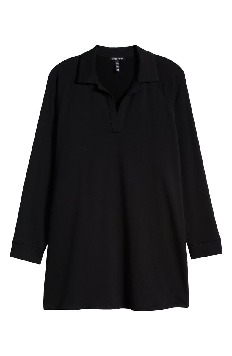 Eileen Fisher Classic Collar Brushed Terry Top, Alternate, color, 