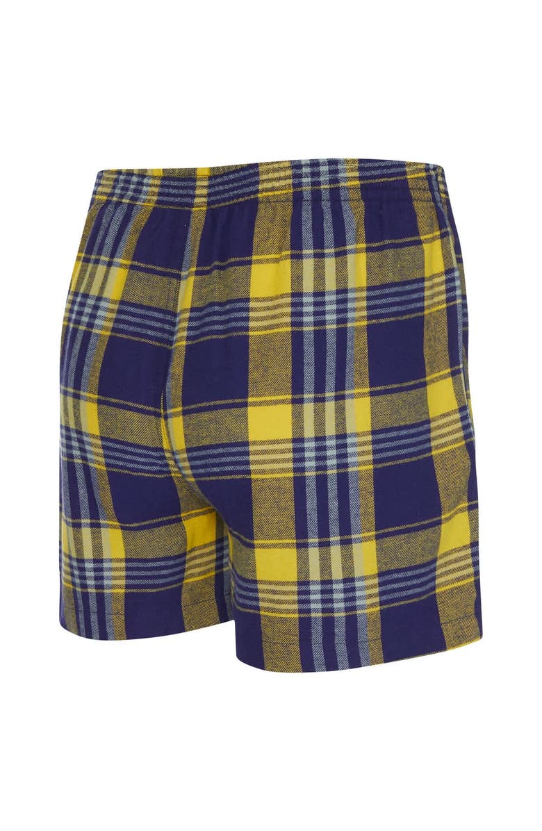 CONCEPTS SPORT Men's Concepts Sport Purple Los Angeles Lakers Region Flannel Boxer Short, Alternate, color, Purple