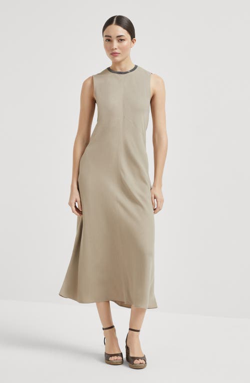 Brunello Cucinelli Twill Dress With Monili