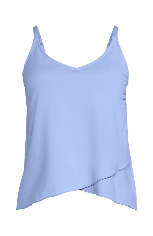 Lands' End Tulip Hem Tankini Top In Soft Cloud Blue